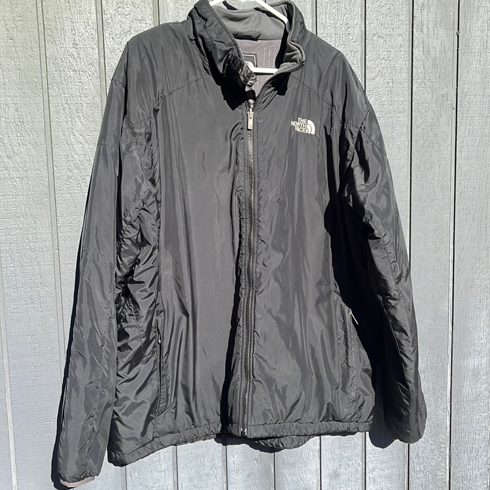 North Face lined mud-weight jacket. Black XXL.